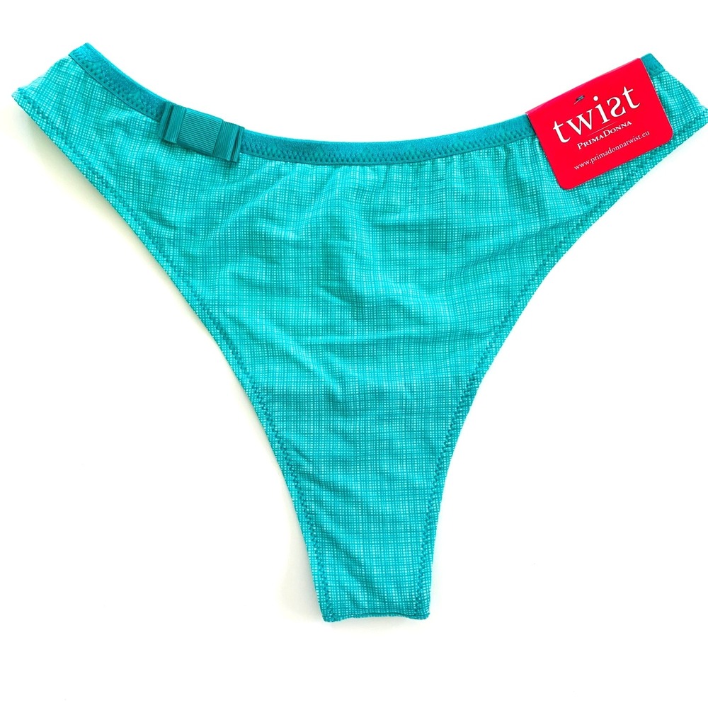 NWT‎ Prima Donna Twist Oh La La Thong Panty US/UK Small FR/EU 38 Green Bow